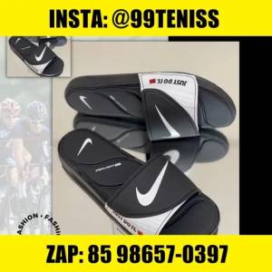 Chinelo Slide (leia Descrio) Novo Nike Preta