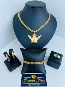 Kit Cordo Banhado A Ouro 18k, Masculino