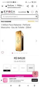 Perfume Paco Rabane Original Million