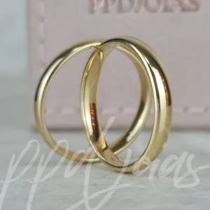 Aliana De Casamento Ouro 18k - Tradicional