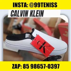 Mule (leia Descrio) Calvin Klein White
