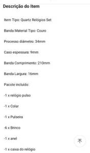 Kit Relgio E Colar