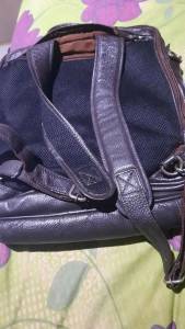 Mochila De Couro Legtimo Tipo Pasta Muito Boa