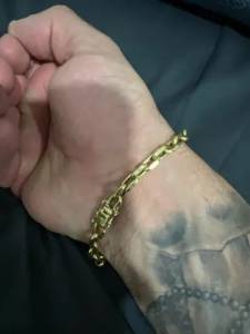 Pulseira Ouro 18k Oca 7.9 Gr