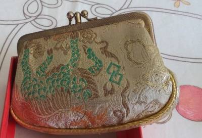 Bolsa Porta Nquel Estampa Japonesa Em Gobelin.