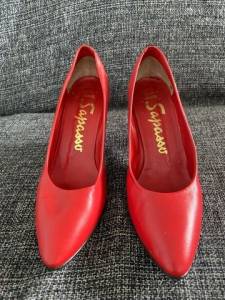 Scarpin Couro Vermelho