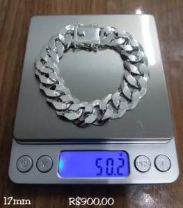 Pulseira De Prata Grossa
