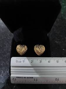 Brinco Em 18k, Com Pedras De Brilhante (diamantes). Pea De Epoca.