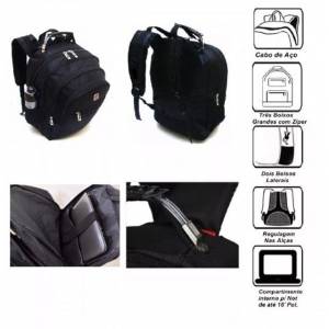 Mochila Grande Cabo De Ao Viagem Reforada Notebook Executiva