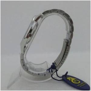 Relgio Masculino A3055 Slim Prateado Com Detalhes Dourados Original