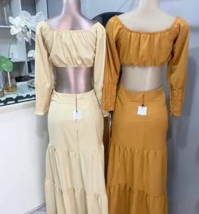Conjunto Com Saia Longa