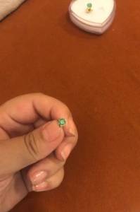 Lindo Brinco De Esmeralda Com Ouro 18k
