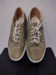 Tnis Glitter Dourado Brilhoso N38