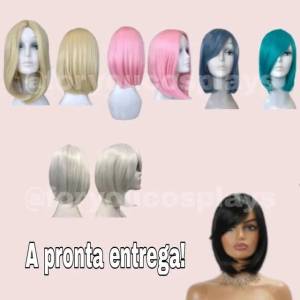 Peruca Rosa Longa 70cm Chanel 30cm A Pronta Entrega Cosplay
