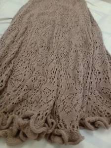 Saia Longa De Croch Cor Nude Nova