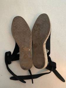 Espadrille Baixa Nobuck Alice Preta Arezzo - Tamanho 36