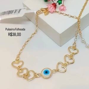 Pulseira Folheada Olho Grego