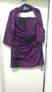 Vestido Roxo Metalizado Curto Modelo Tomara Que Caia - (tamanho 44)