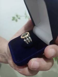 Anel Prata 925 C/ Ouro 18k