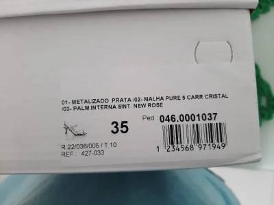 Sandlia De Festa - Cor Metalizado Prata Com Strass - N35