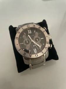 Relgio Bvlgari Skeleton - Prata Fundo Preto