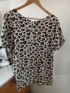 Tamanho 46 Blusa Plus Size Estampa Oncinha
