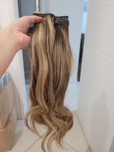 Cabelo Humano Aplique Com Fita Loiro Fios Do Sul