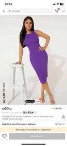Vestido Shein P/m 50 Reais