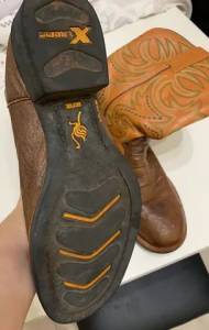 Bota Strut Couro De Avestruz Semi Novissima