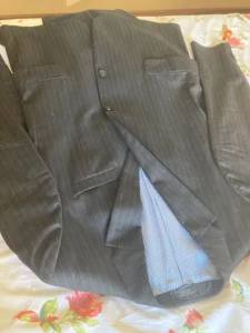 Terno Preto Risca De Giz Tommy Hilfiger