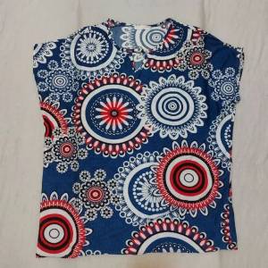 Camiseta Estampada Azul Tamanho 50