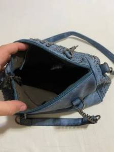 Bolsa Azul Tecido - Perfeito Estado