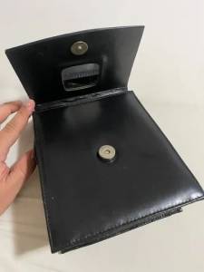 Bolsa Preta De Courino