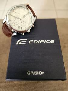 Relgio Casio Edifice Em Couro!