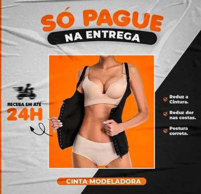Cinta Modeladora Dupla Compresso Efeito Sauna Black Friday