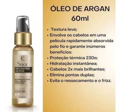 leo De Argan Sige Reconstri Os Fios 60ml