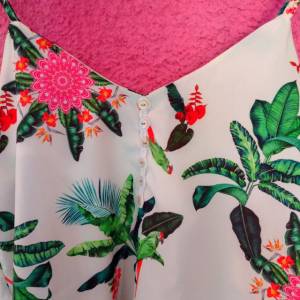 Regata Feminina Estampa Tropical, Importada (itlia) Veste M
