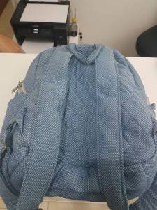 Mochila Azul De Bolinha