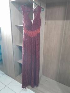 Vestido De Festa Marsala Longo