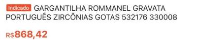 Colar Muito Rommanel, Leia A Descrio Por Favor