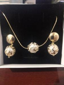 Conjunto De Prola Trabalhada