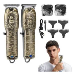 Mquina De Cabelo Kemei 3708 Sem Fio Metal Profissional