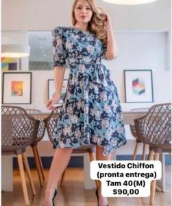 Vestido Crepe / Chiffon