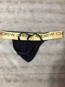 Cueca Fio Dental Jockstrap Importada Andrew Christian Original Preta