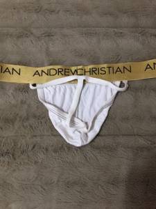 Cueca Jockstrap Fio Dental Importada Andrew Christian Original Branca