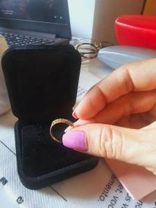 Anel Aparador De Ouro 18k -0,750