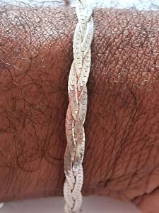 Pulseira De  Prata 3 Fios.