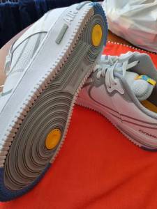 Nike Air Force 1 React smoke Grey Gold Tam 43