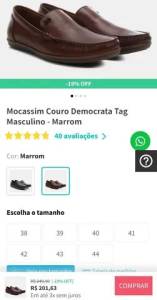 Mocassim Democrata Original N 40