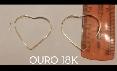 Par De Brincos - Jias Em Ouro 18k